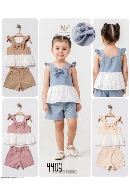 9-24 شهر فتاة بلوزة طقم شرط