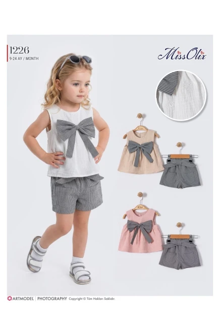 9-24 شهر فتاة بلوزة طقم شرط