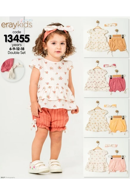 9-24 شهر فتاة بلوزة طقم شرط