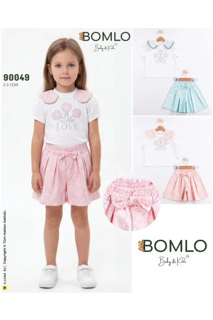 2-5 سنة فتاة بدله قميص مع شورت