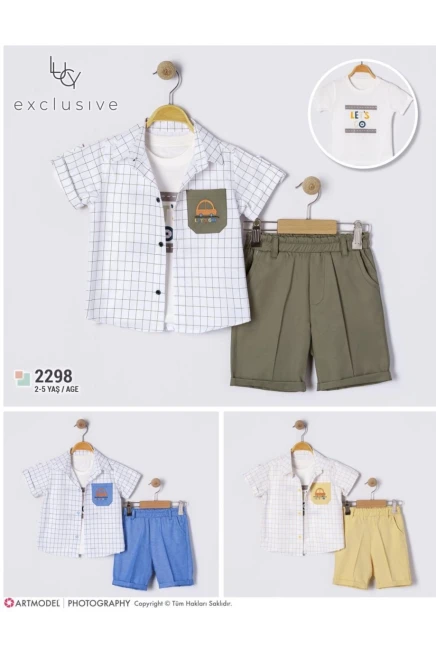 2-5 سنة صبي بدله قميص مع شورت