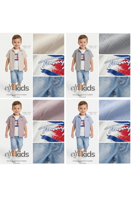 2-5 سنة صبي بدله قميص مع شورت