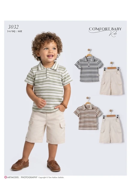 3-6 سنة صبي بدله تيشرت مع شورت