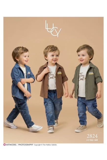 2-5 سنة صبي بدله قميص مع سروال