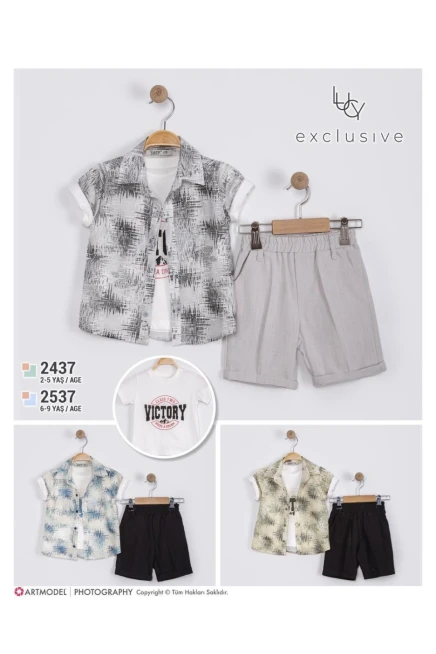 2-5 سنة صبي بدله قميص مع شورت