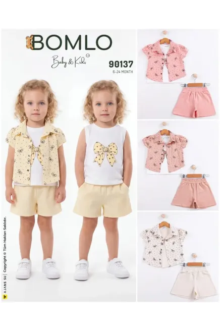 Gömlekli Tişörtlü Şort Takım 