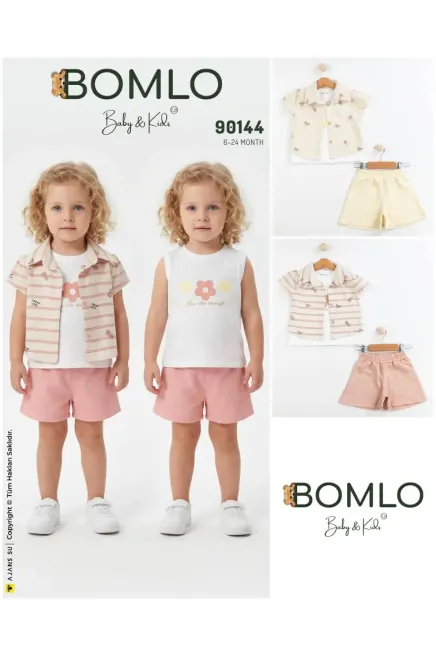 Gömlekli Tişörtlü Şortlu Takım