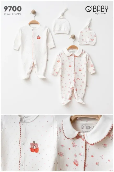 Kiraz Desenli 2 Li Tulum