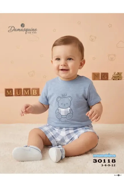 3-12 شهر صبي بدله تيشرت مع شورت
