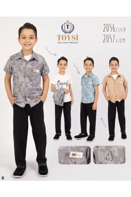 Gömlekli Tiişörtlü Pantalonlu Takım