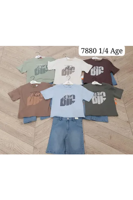 1-4 سنة صبي بدله تيشرت مع شورت