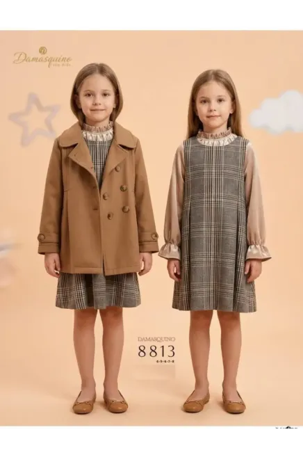 4-8 سنة فتاة فستان مع ستره