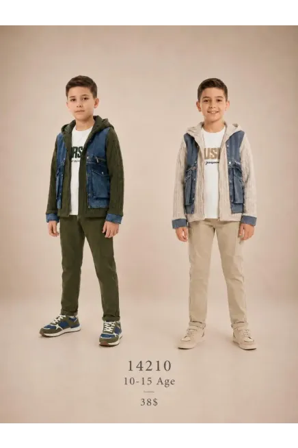 11-15 سنة صبي بدله ستره مع سروال