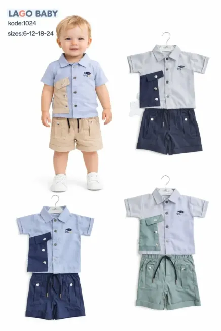 6-24 MONTH Boy SHORTS SET WITH SHIRT
