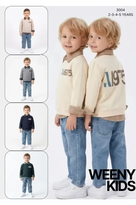 2-5 سنة صبي بدله تيشرت مع سروال