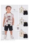 Gömlekli Tişörtlü Şort Takım
