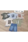 4-7 سنة صبي بدله تيشرت مع شورت