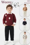 2-5 سنة صبي بدله تريكو مع سروال